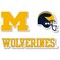 R & R Imports Michigan Wolverines Vinyl Decal Sticker, 4 in. - Pack of 3